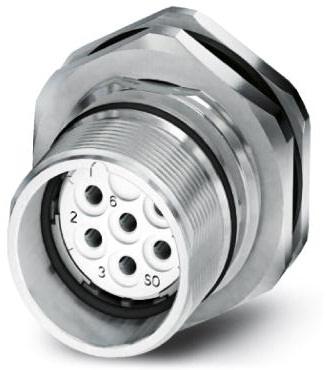 Phoenix Contact M23 Receptacle; CA-09S1N12HZ00; Female; 8&plus;1-Pin; Rear Mount; Solder Contacts